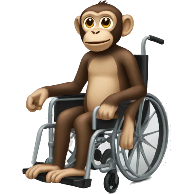 Monkey wheelchair emoji