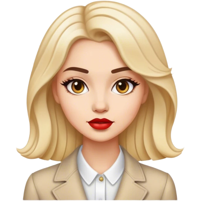 A fashionable lady styling emoji