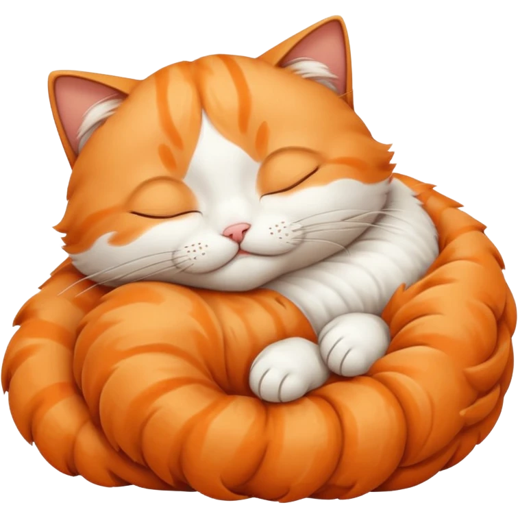 Curled Sleeping Cat emoji