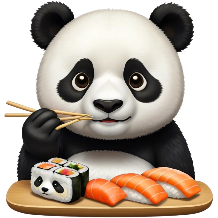 panda che mangia sushi  emoji