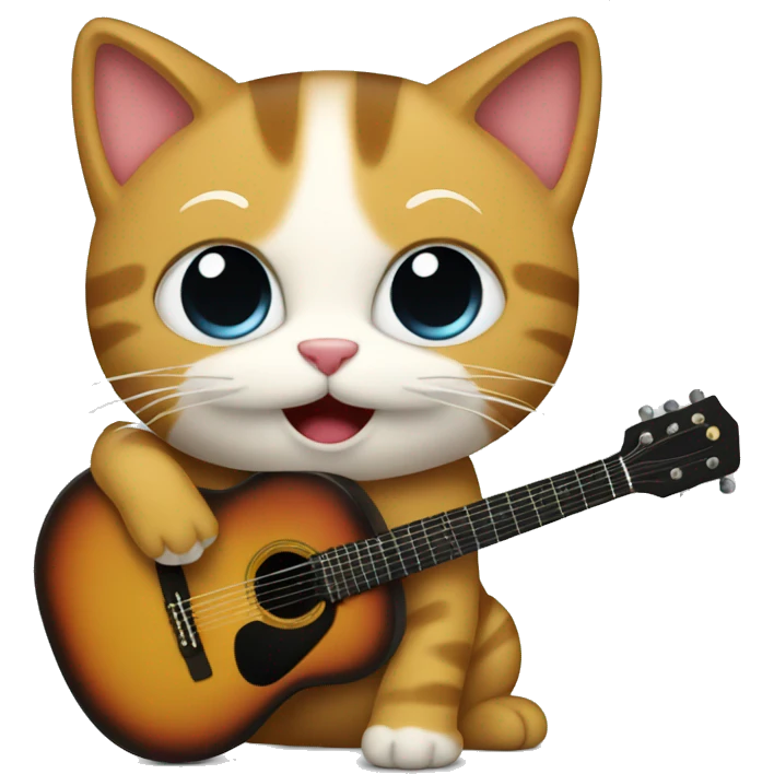 CAT WITH GUITAR emoji