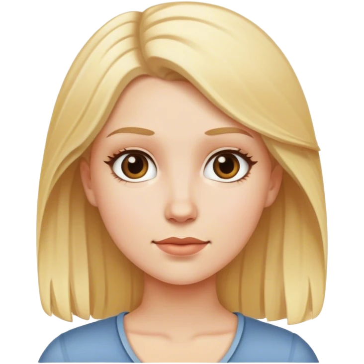white girl with blonde hair emoji