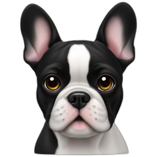 French bulldog black  emoji