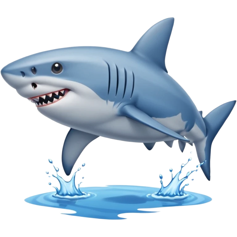 A shark with blue shoes on land near water not in it emoji