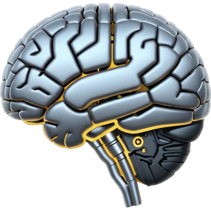 black digital brain emoji