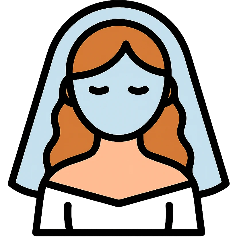 beautiful girl with long hair getting married veil covering face emoji