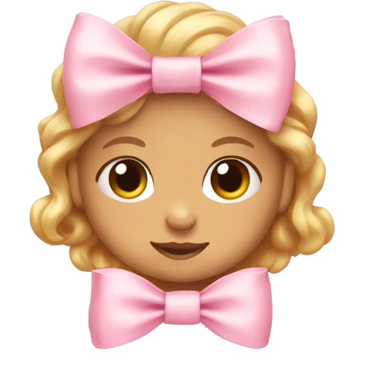Baby pink bow emoji
