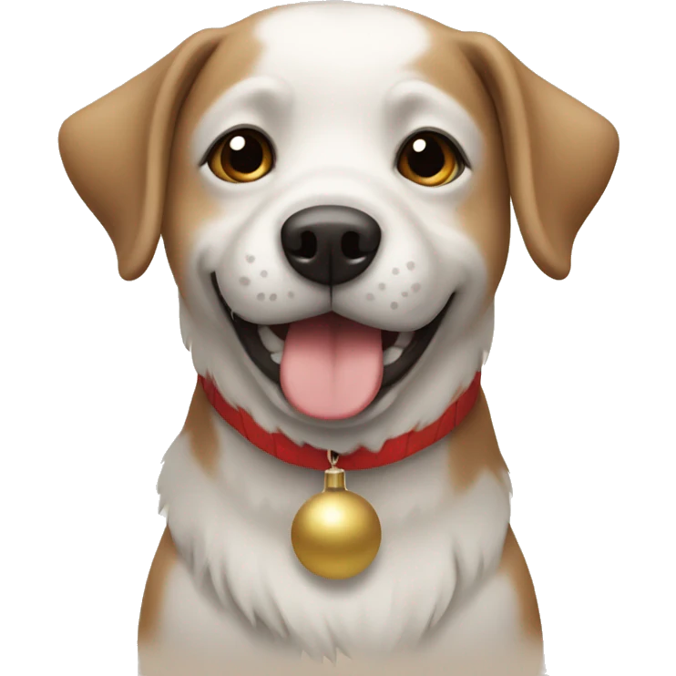 Christmas dog emoji