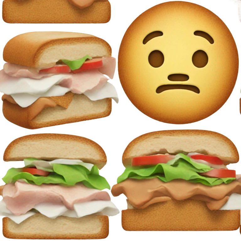 Gingerbread and tuna sandwich  emoji