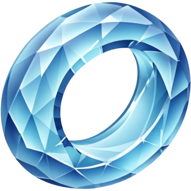 Crystal crescent emoji