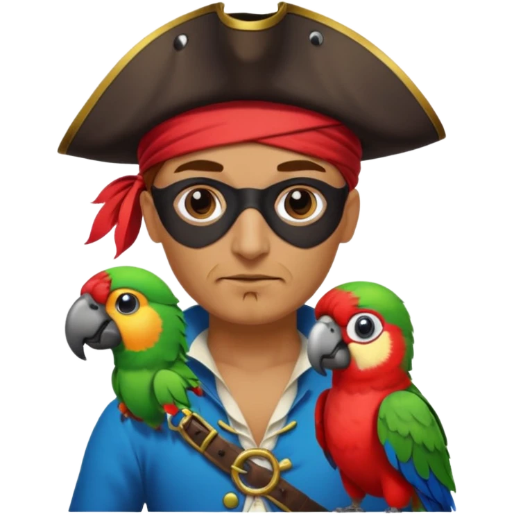 pirate and parrot emoji