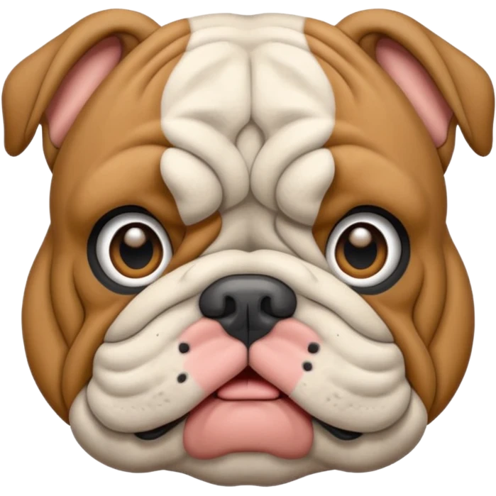 Grey and tan bulldog emoji