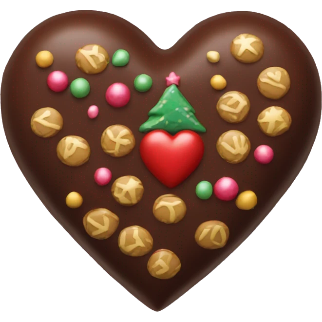 Heart chocolate Christmas  emoji