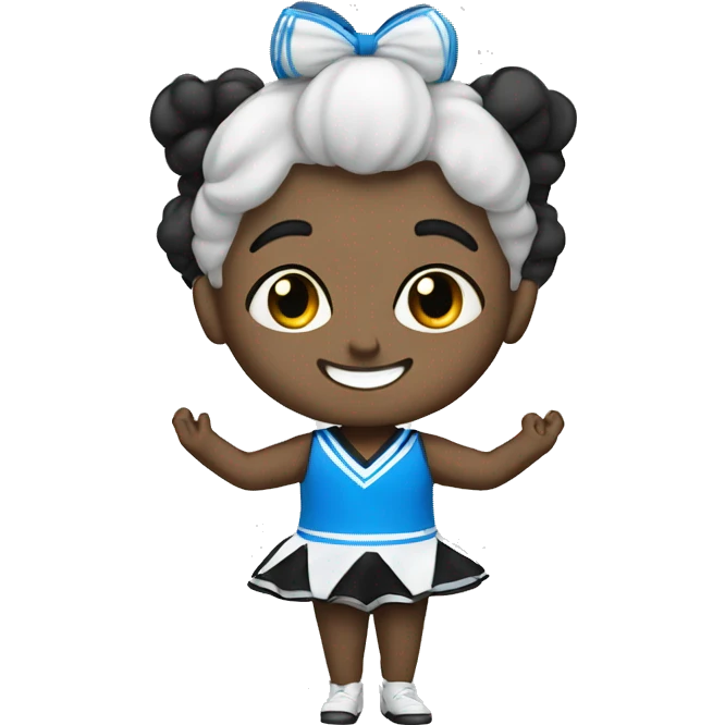 blue black and white cheer pompous emoji
