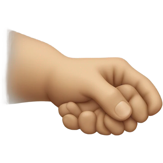 an extended hand with a human outline on top emoji