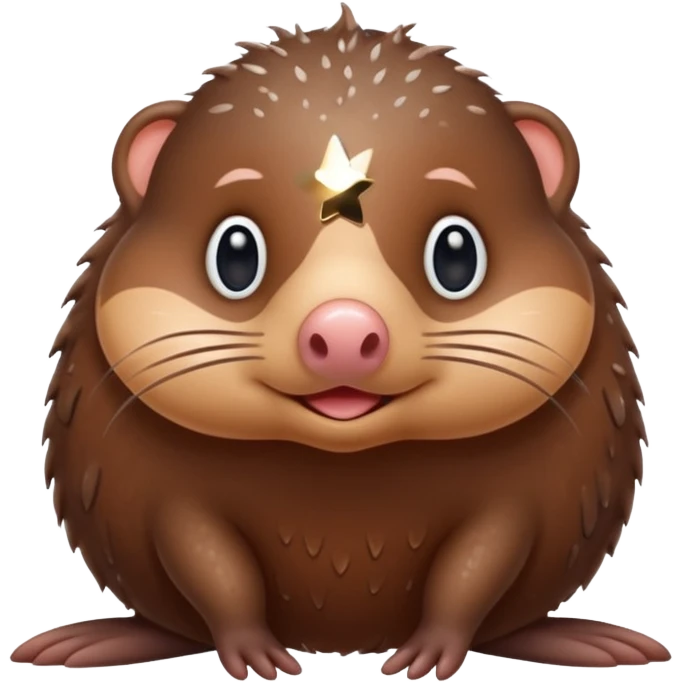 a sideways standing star nosed mole emoji