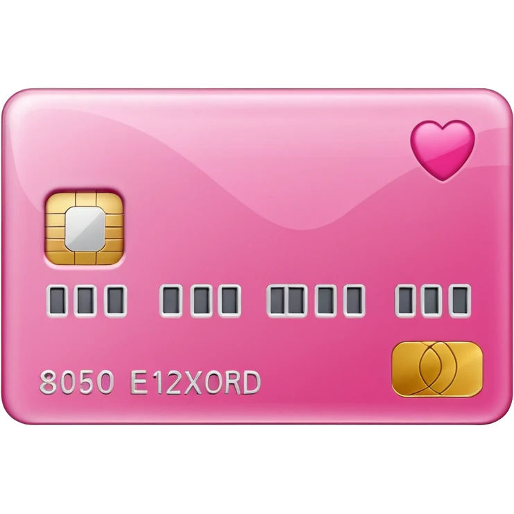 pink credit card check emoji