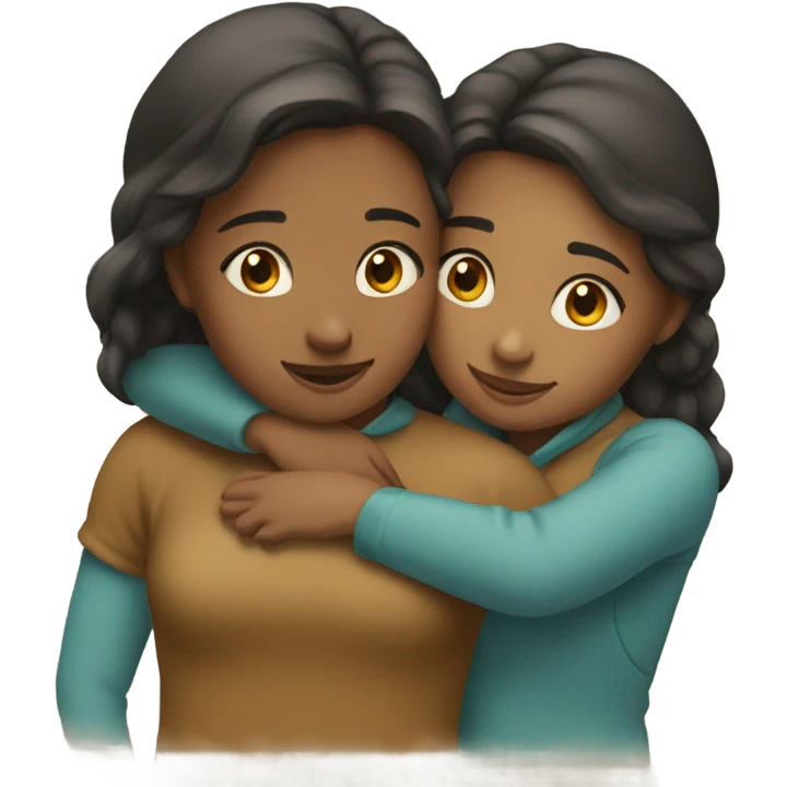 2 girls hugging emoji