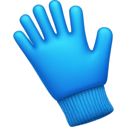 blue glove emoji