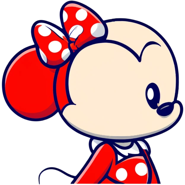 Minnie Mouse cartoonish sticker emoji
