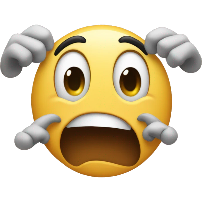 Barfing emoji covering ears  emoji
