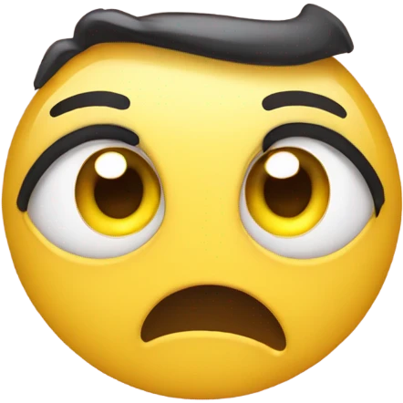 Yellow cry face with running mascara emoji
