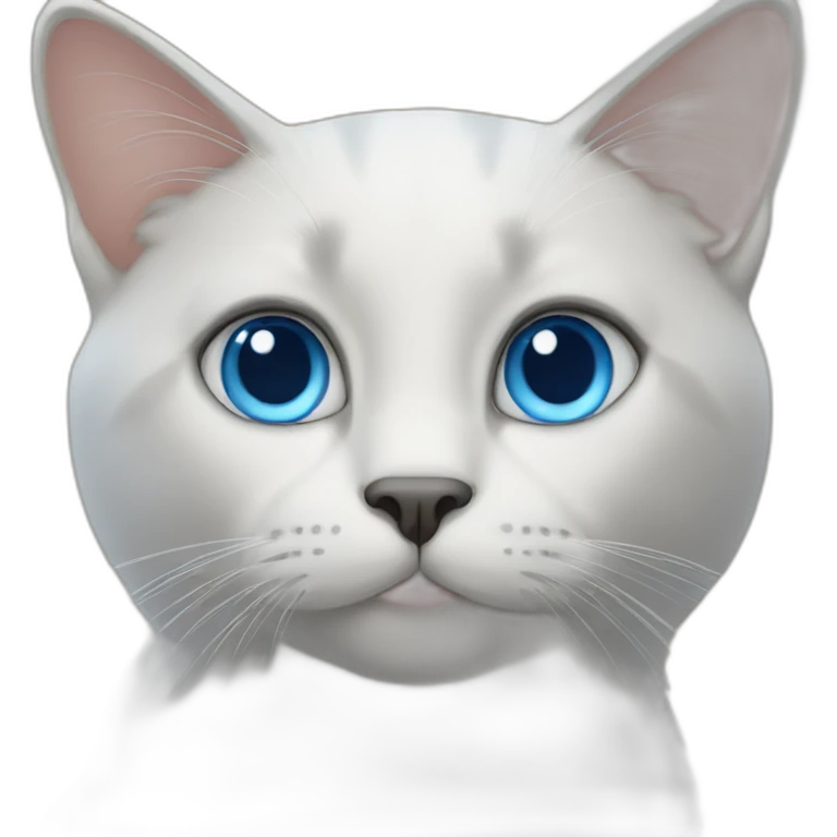 Cat with blue eyes emoji