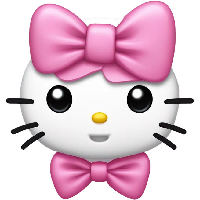 hello kitty con un lazo rosado  emoji