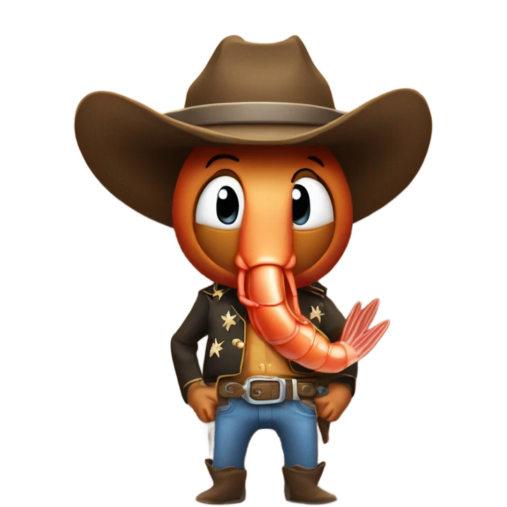 Cowbow shrimp emoji