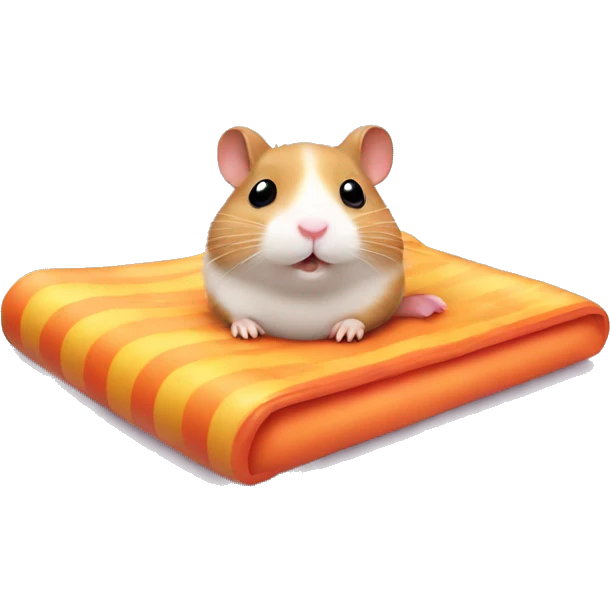 hamster relax on sunbed emoji