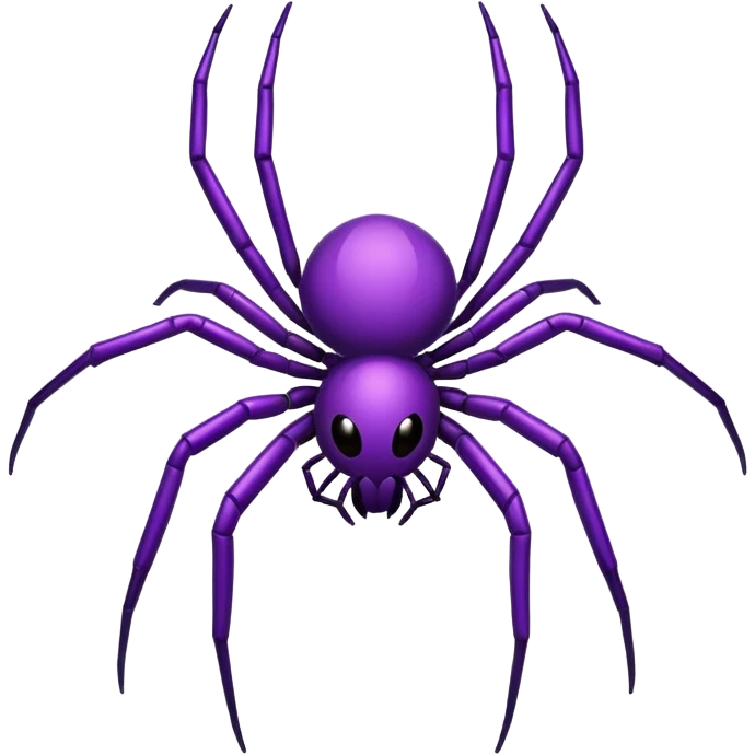 simple purple spider flat 2D no background minimal features emoji