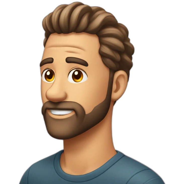 homem de cabelos grisalhos fazendo um v com os dedos emoji