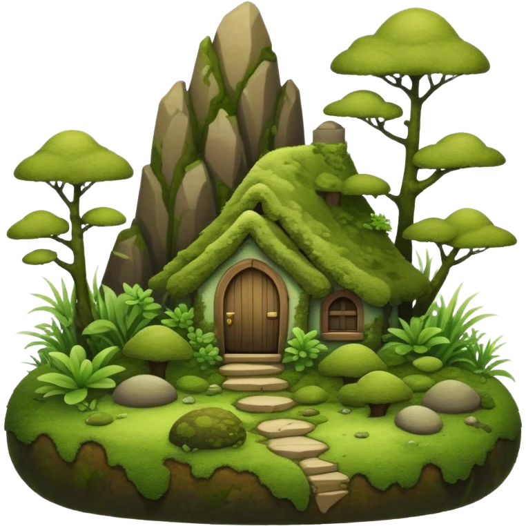 Green-brown-mossy-dusky-dull-aesthetic-scenic-scenery-Decoration emoji