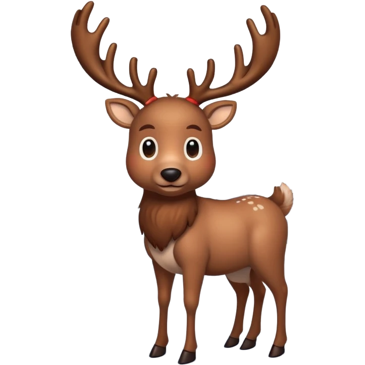 create some realistic christmas raindeers pausing emoji