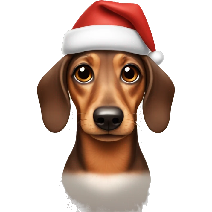 Santa dachshund emoji