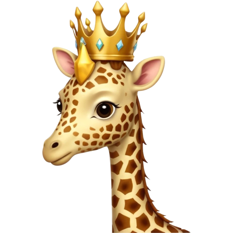 fairy giraffe with crown emoji