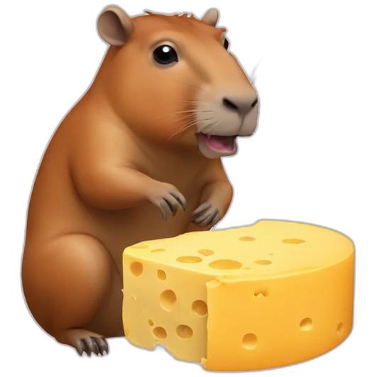 capibara eating cheese emoji