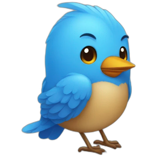 Twitter blue bird emoji