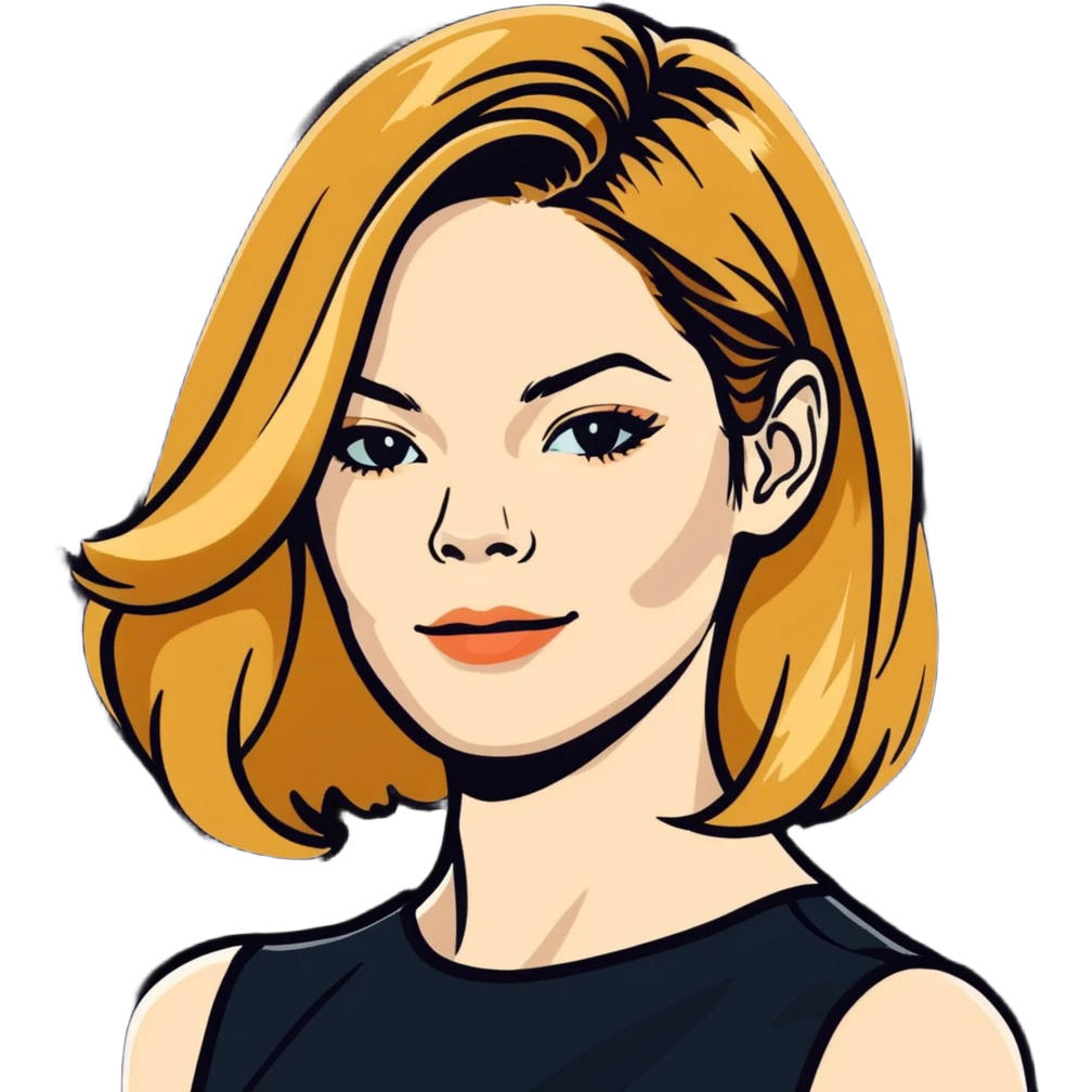 Michelle Monaghan with honey blonde hair, elegant portrait emoji