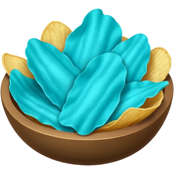 turquoise colored potato chips emoji