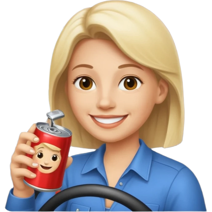 Smiley face drinking and Driving emoji
