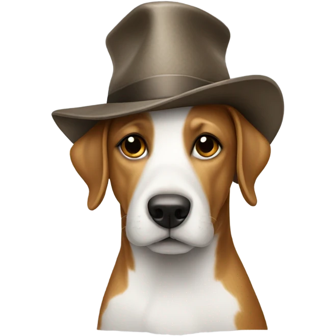 Dog With hat emoji