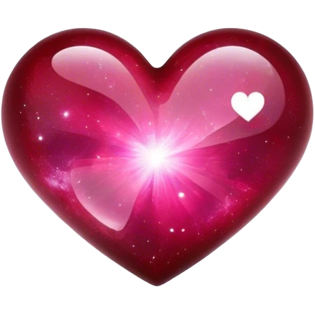 Crimson glass galaxy heart  emoji
