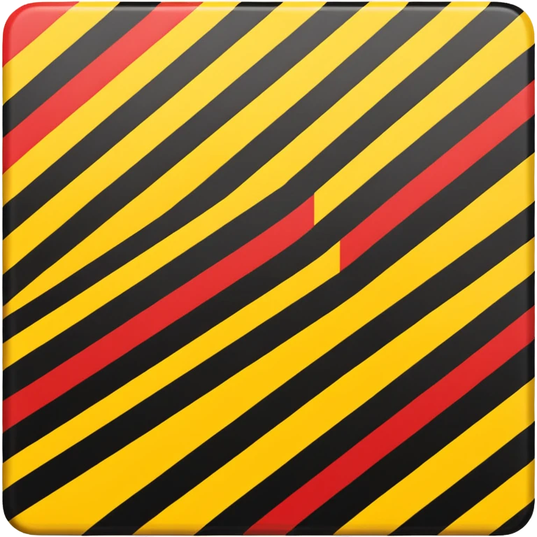 Black yellow red stripes diagnollay emoji
