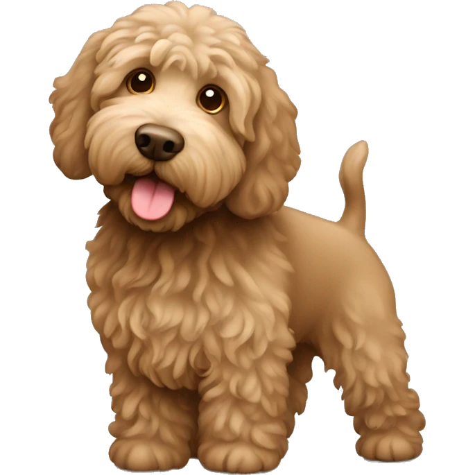 Light brown Labradoodle emoji