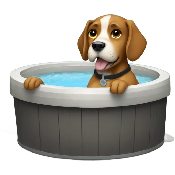 Dogs in hottub  emoji