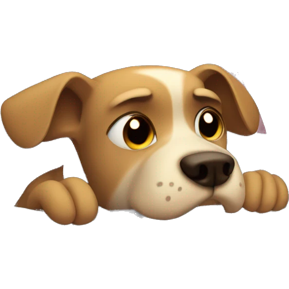 dog sad in car emoji