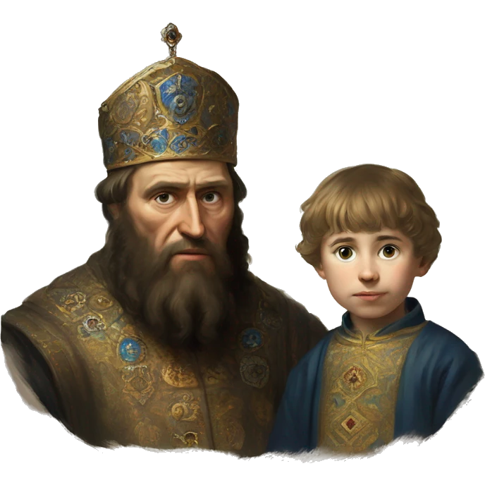 Repin's painting Ivan the Terrible and his son Ivan  emoji