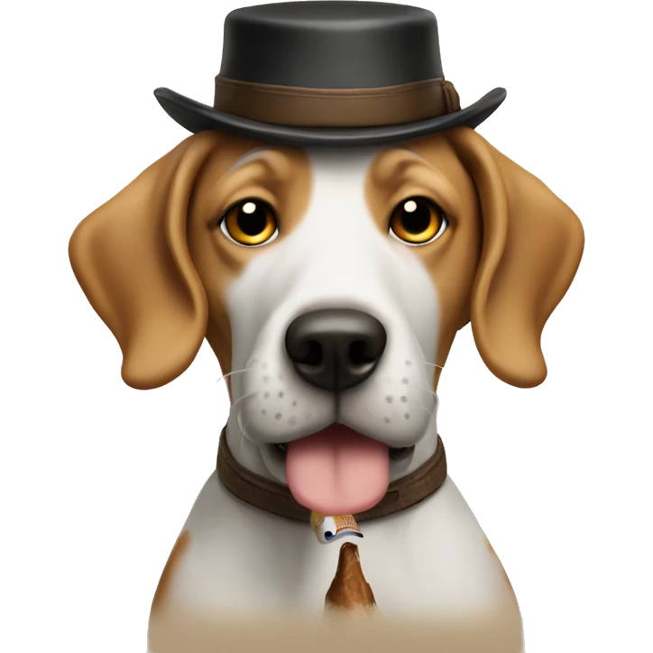 Dogs smokings cigars emoji