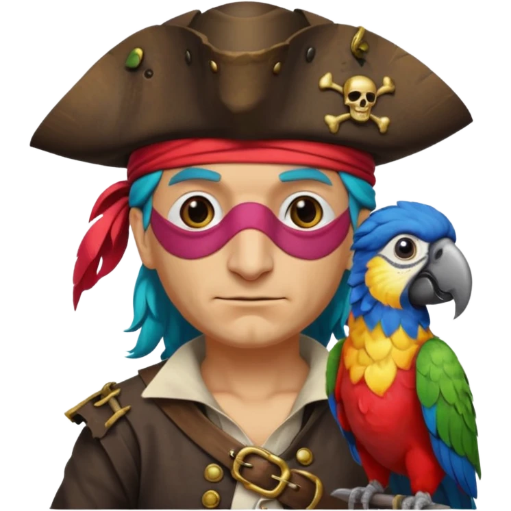 pirate and parrot emoji
